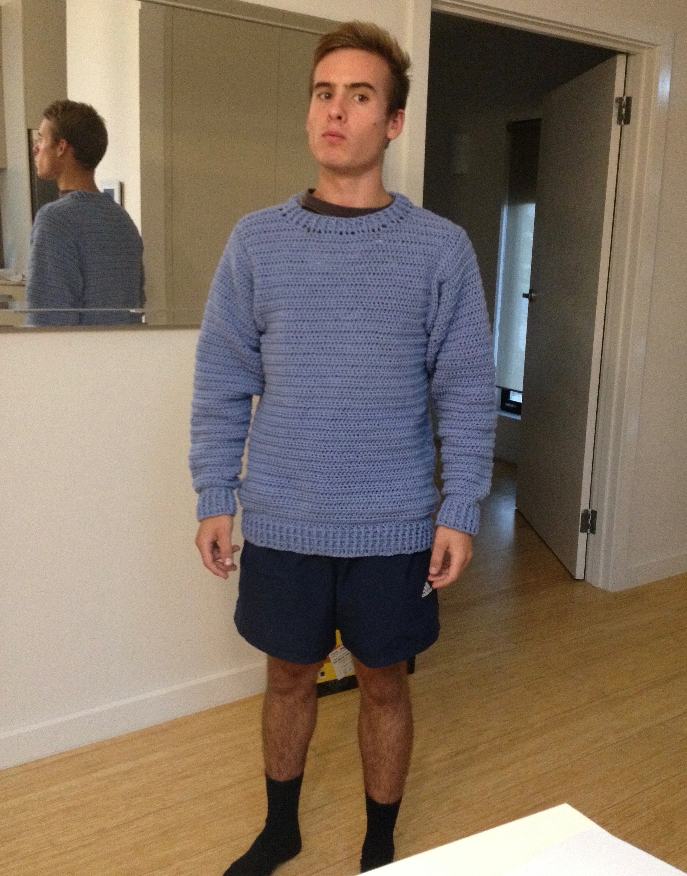 men's crocheted jumper