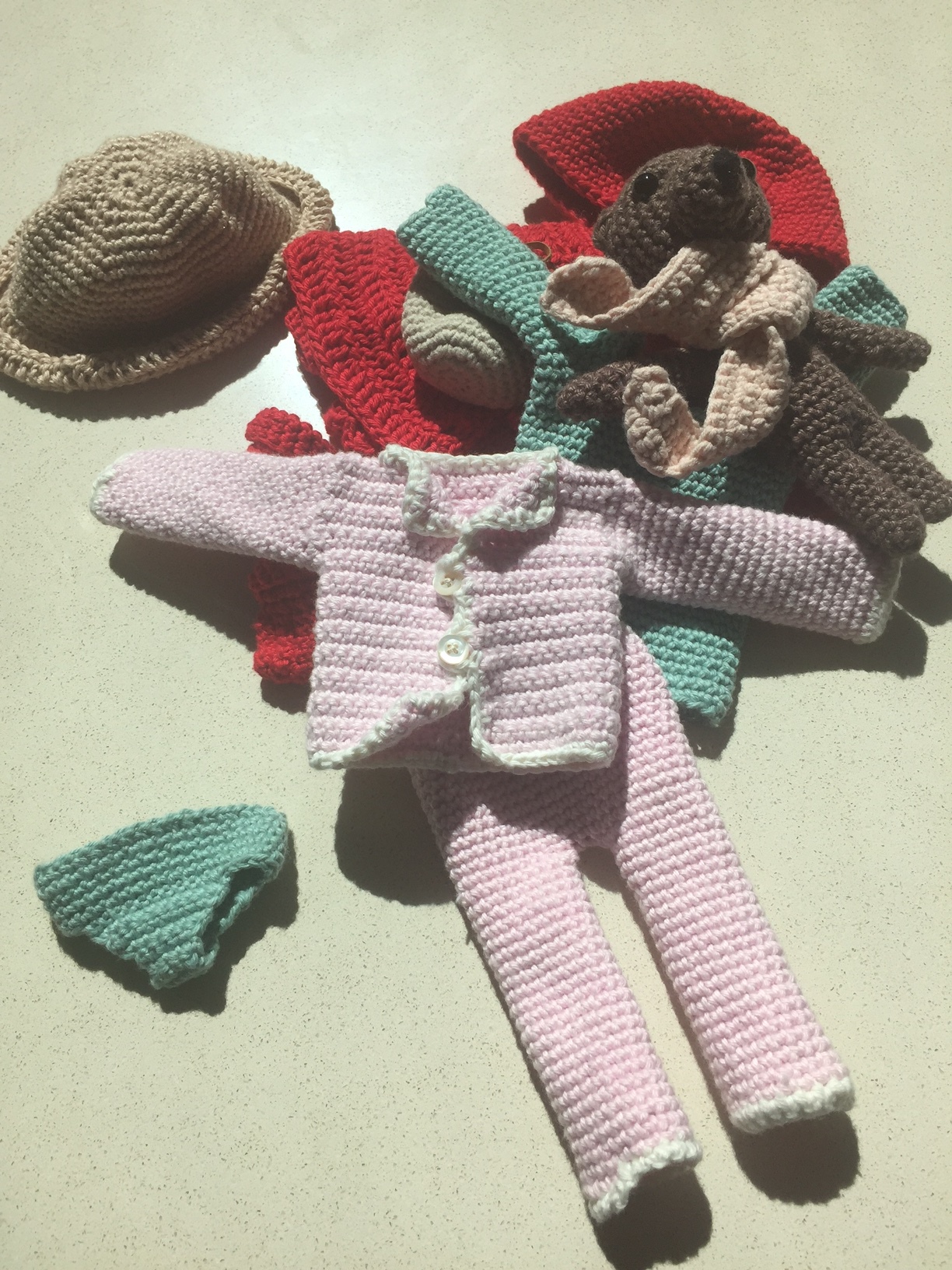 my crochet doll outfits