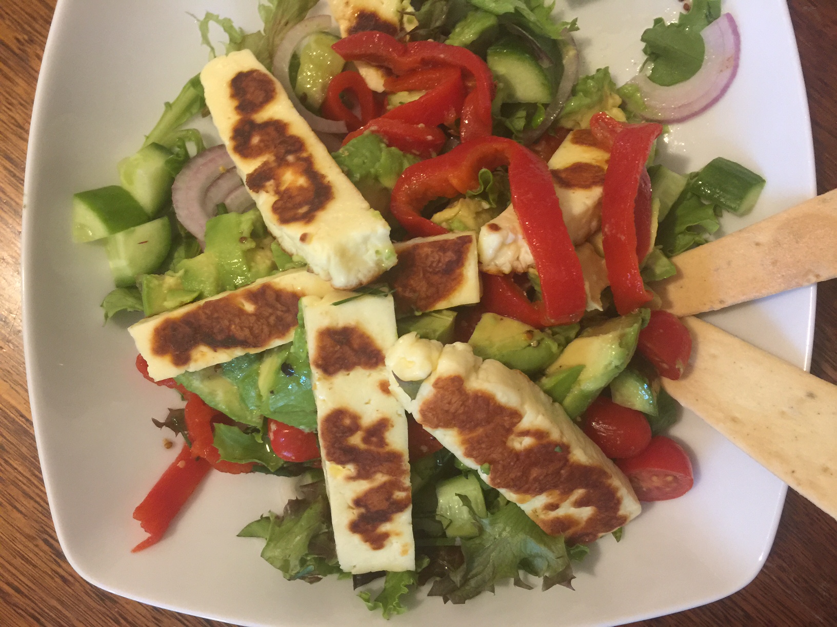 grilled haloumi salad