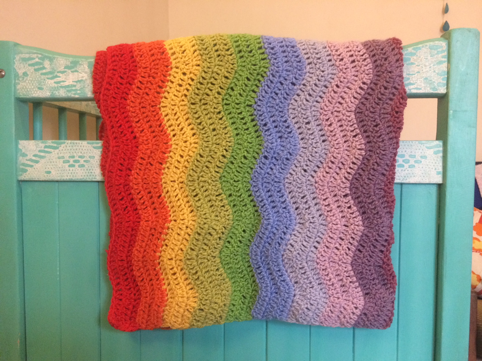 rainbow ripple rug