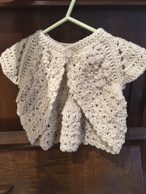 crochet baby shrug