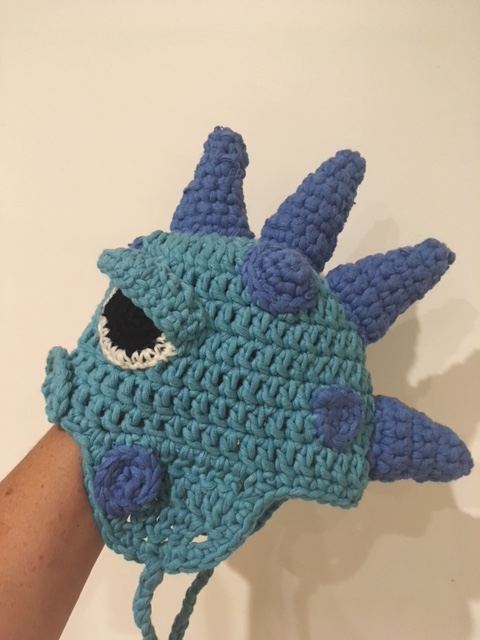 crochet dinosaur hat