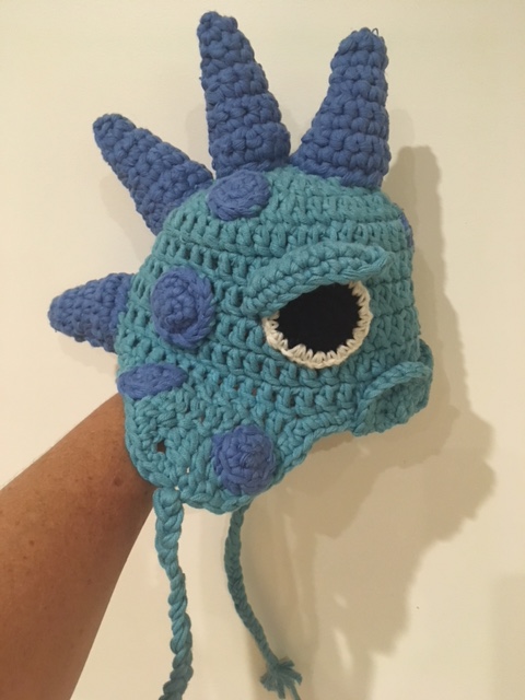 crochet dinosaur hat