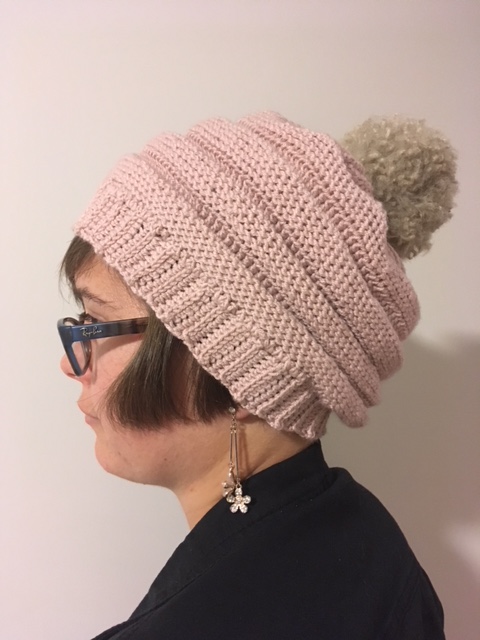 crochet ribbed beanie