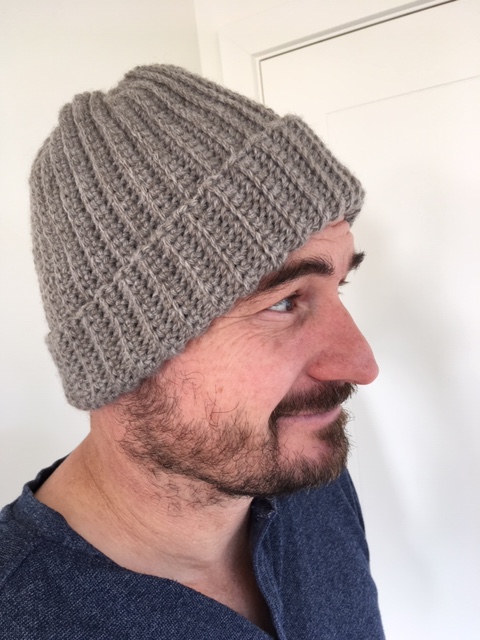 ribbed crochet beanie