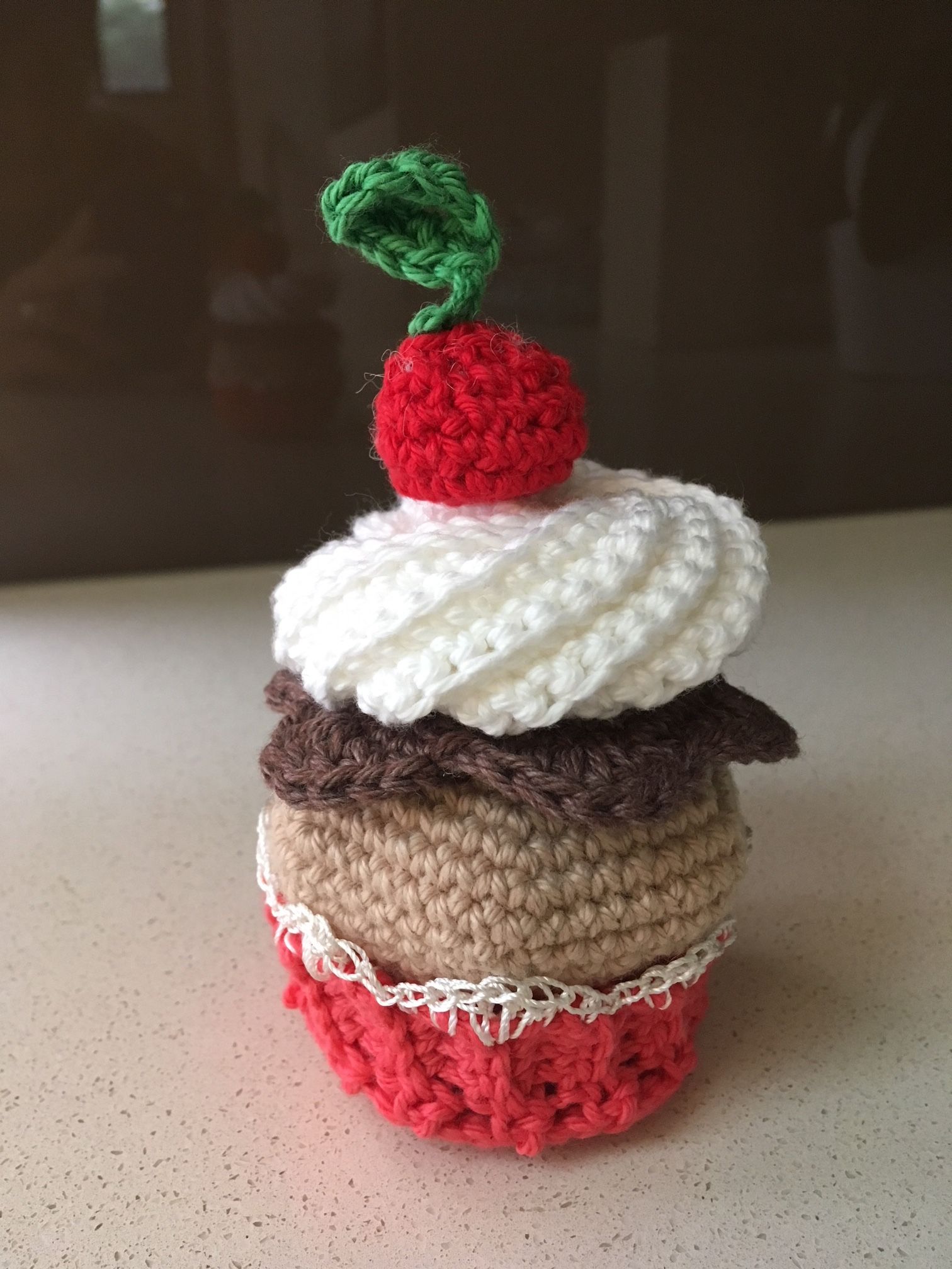 my first crochet cupcake!