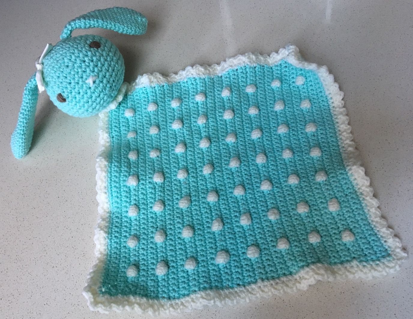 bunny blankey in mint