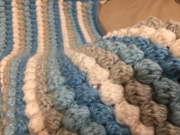 baby boy's bobble blanket